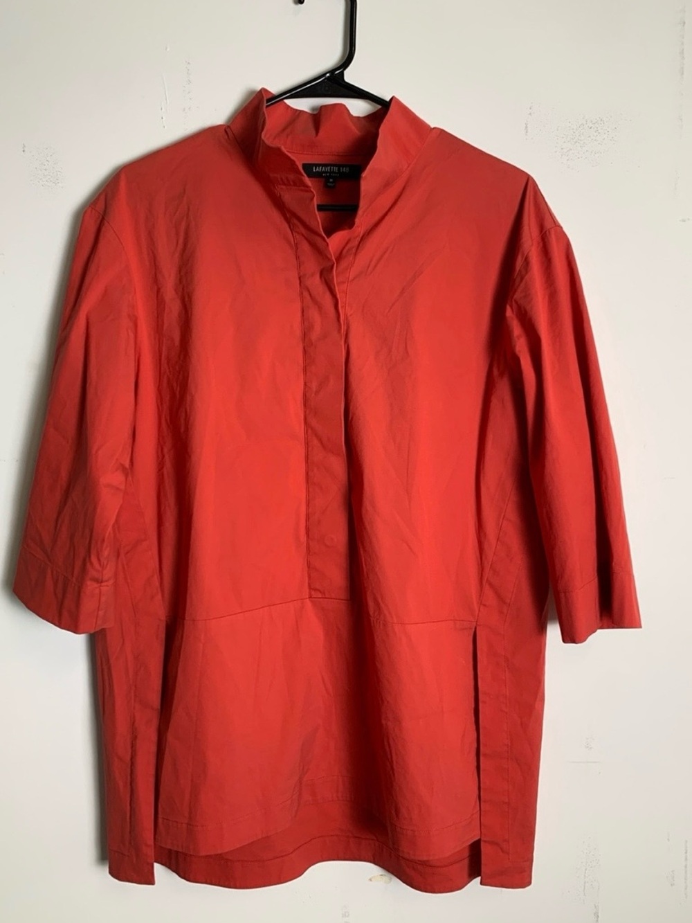 Lafayette 148 New York Coral-Red Blouse